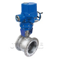 CE flanged pneumatic v type ball valve